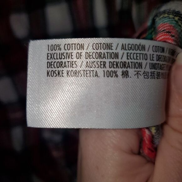 DISNEY PLAID CHRISTMAS HOLIDAY MINNIE PAJAMA DRESS WITH POCKETS SIZE LARGE - Picture 3 of 6